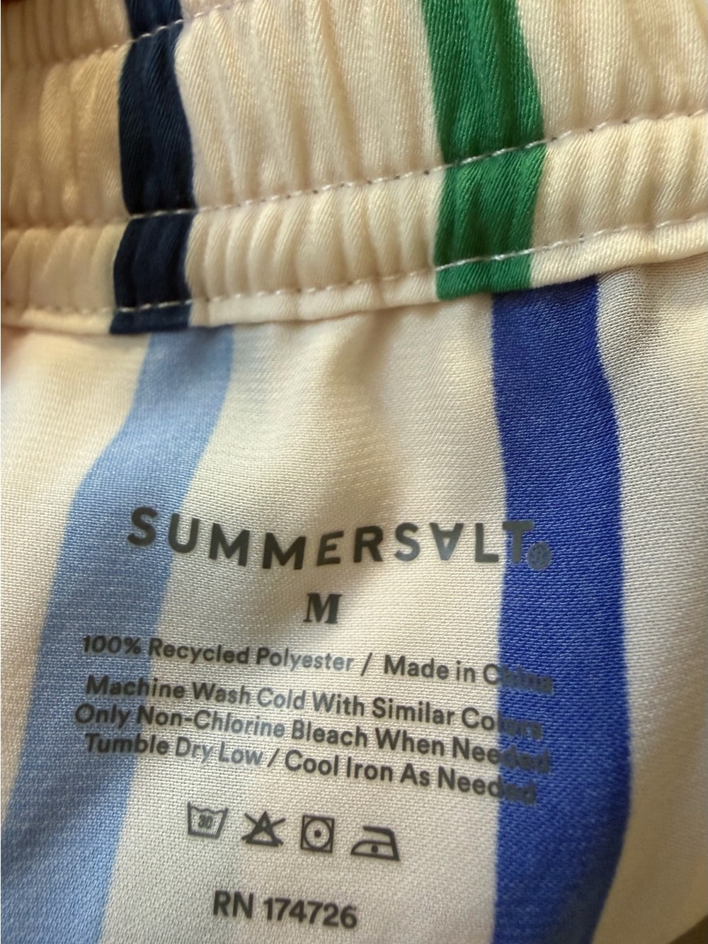 Summersalt The Home Edit Cloud 9 Silky PJ Set Rainbow Stripe Size M - Picture 9 of 9